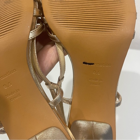 REFORMATION Elsie Slingback Gold Heels Sandals size 9.5 - Picture 14 of 16